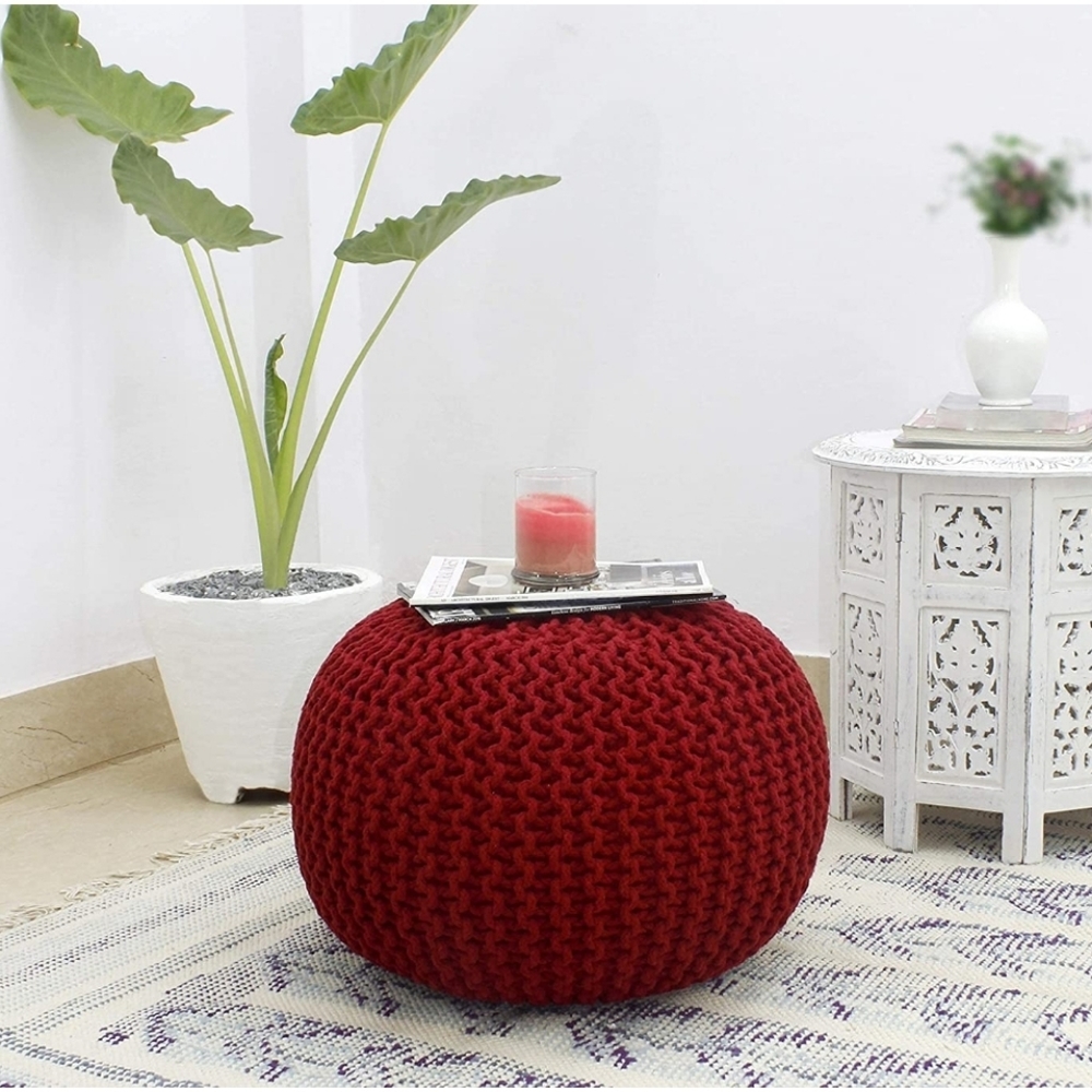 HAND KNITTED STYLE DORI POUF
